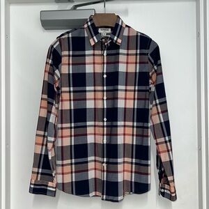 Medium Express Men Navy/Corral Buttondown